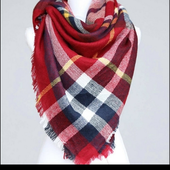 All American Blanket Scarf.      54"x54" 100% HQ Woven Acrylic - Picture 3 of 4